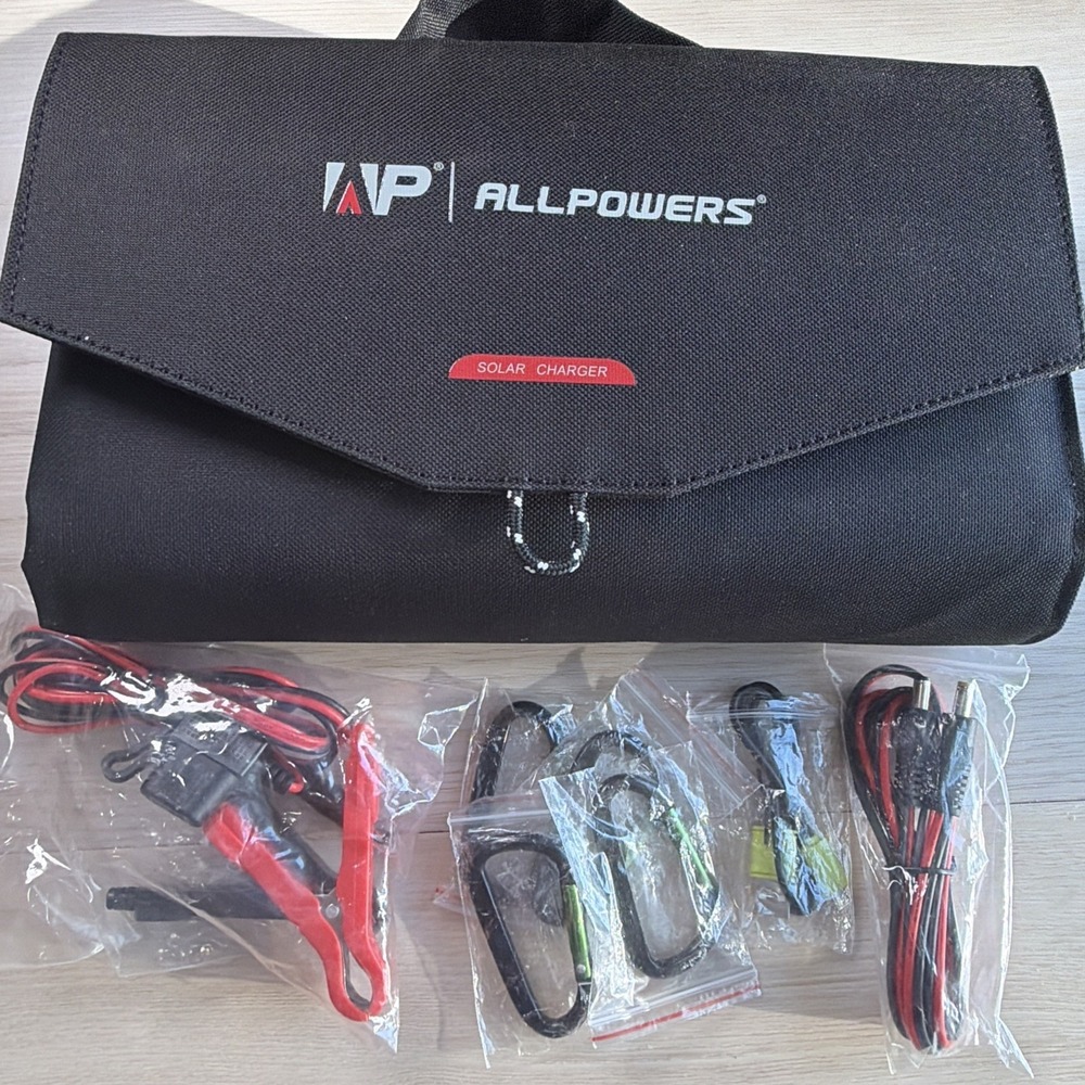 T13~ AP ALLPOWERS SOLAR CHARGER DUAL‎ USB FOLDING